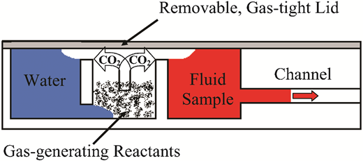 An effervescent reaction micropump for portable microfluidic systems — graphical abstract